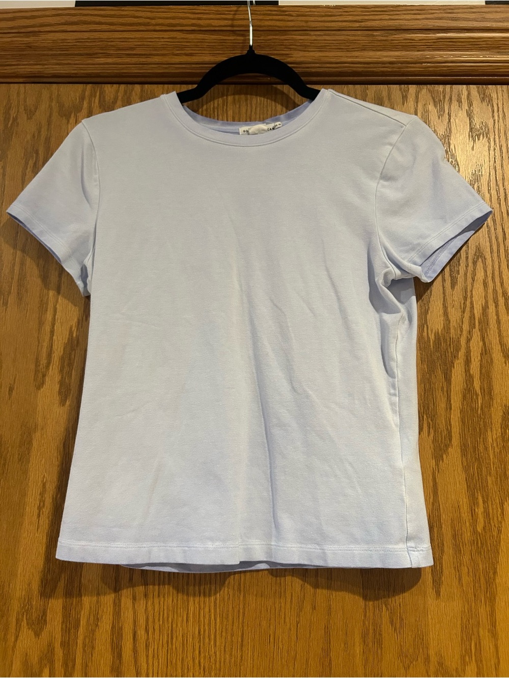 Good American Pale Blue Crewneck Tee